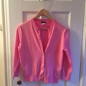 J.Crew pink cardigan